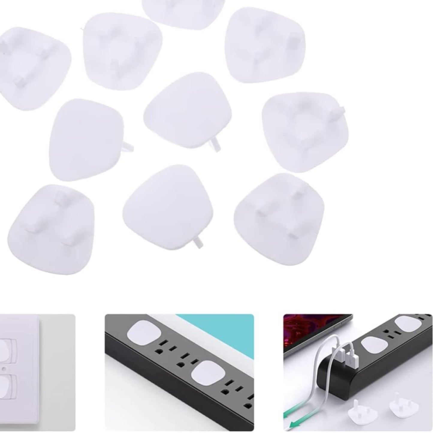 Power Plug Socket Cover Baby Proof Child Safety Protector (12PCS ...